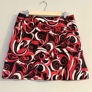 Sport Haley Red and Black Patterned Skort
